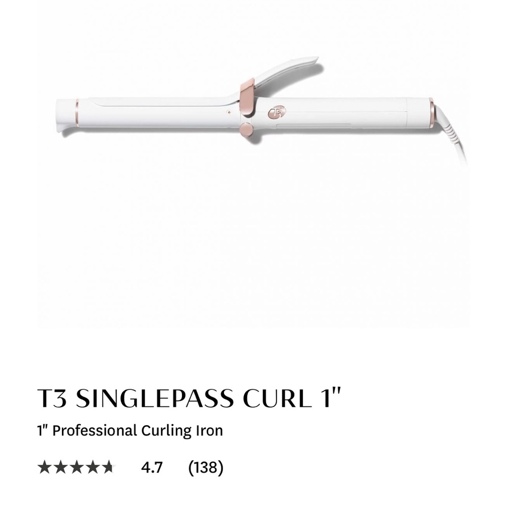 T3 Single Pass 1” Curling Iron